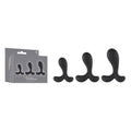 Intense Emotions -  Butt Plugs - Set of 3 Sizes in sleek black silicone for intimate exploration.