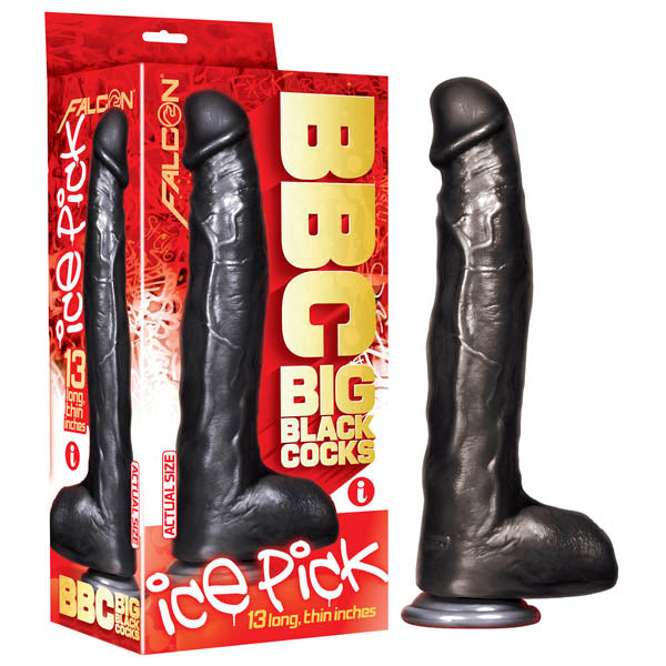 BBC (Big  Cocks) - Ice Pick - 33 cm (13'') Dong displayed with packaging, perfect for adult novelty stores.