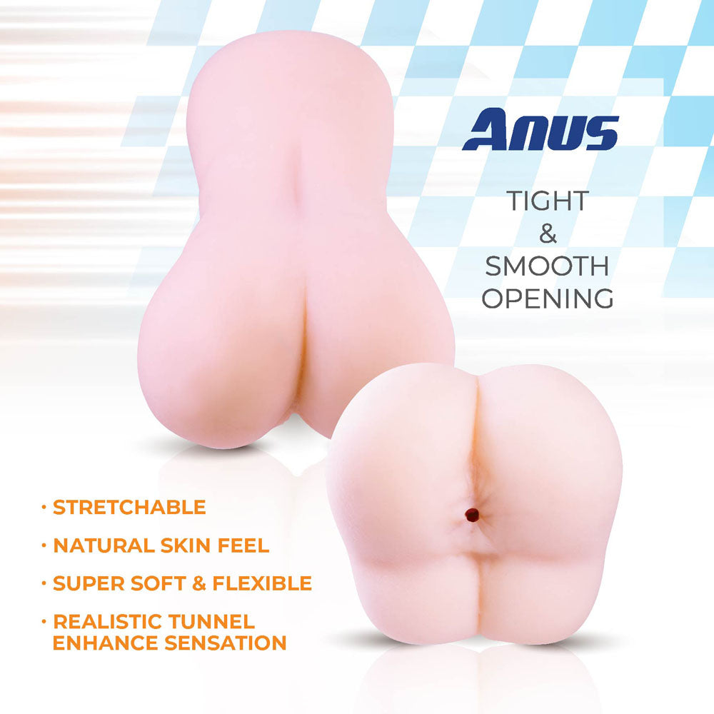 Bulky Sip -  Mini Doggy-Style Stroker with a tight and smooth opening for realistic sensations.