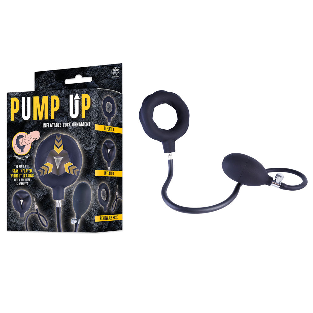 Pump Up - Inflatable Cock Ring with removable hose for customized erection support and comfort.