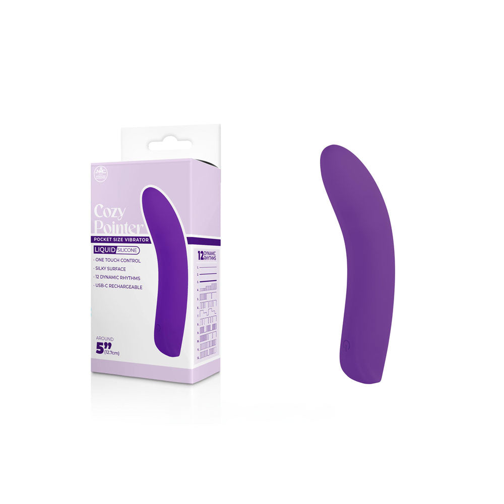 Cozy Pointer -  -  12.7 USB Rechargeable Mini Vibrator with soft silicone and one touch control.