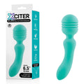 Xciter - Teal - Teal 16.5 cm USB Rechargeable Massage Wand with smooth silicone finish for intimate essentials.