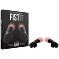 Fist-It latex short gloves packaging with gloves displayed, emphasizing latex fisting gloves for hygienic play.