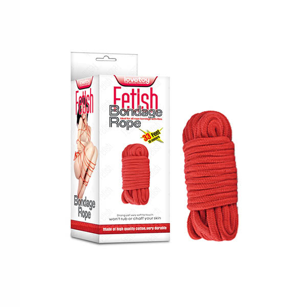 Fetish Bondage Rope -  - 10 m Length, strong, soft cotton rope ideal for rope bondage, packaged for your intimate essentials.
