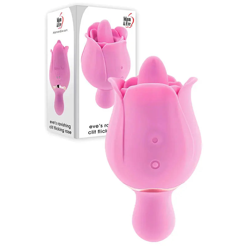 Adam & Eve EVES RAVISHING CLIT FLICKING ROSE -  USB Rechargeable Rose Flicking Stimulator Adam & Eve Discreet Intimate Essentials.