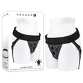 Gender X DOUBLE RIDER -  Adjustable Strap-On Harness (No Probe Included) displayed on a mannequin, showcasing adjustable straps.