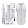 Gender X DOUBLE FANTASY double ended stroker with beaded channel for enhanced pleasure.