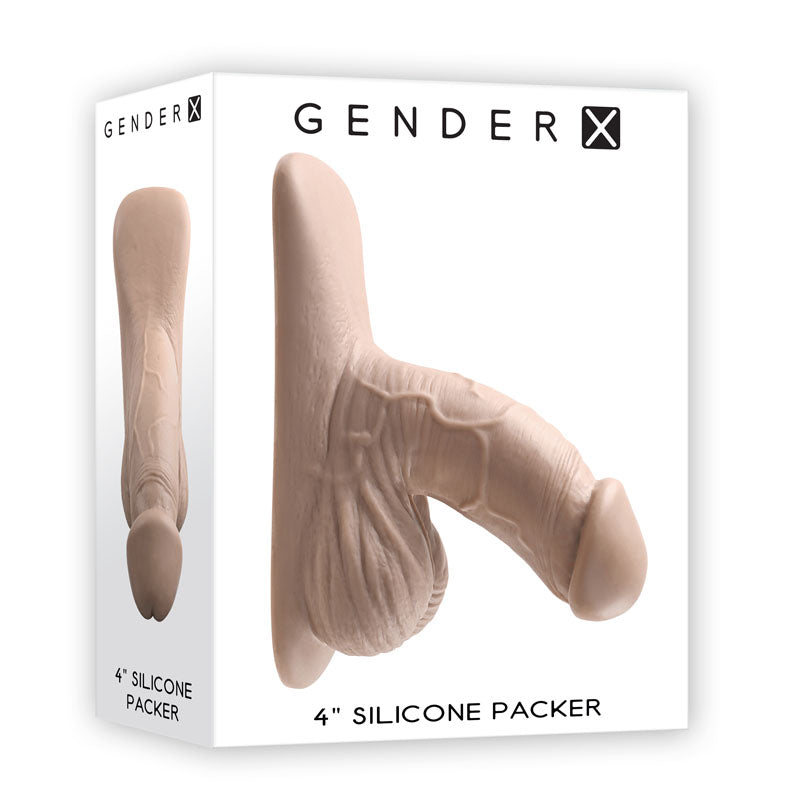 Gender X 4'' SILICONE PACKER LIGHT - 10 cm Packer featuring a realistic design and high-quality silicone.