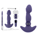 Gender X RING IT USB rechargeable vibrator with remote, featuring textured body and sliding rings for varied stimulation.