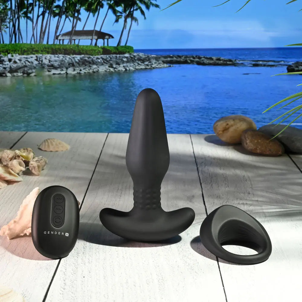 Affordable quality Gender X TEAMWORK -  USB Rechargeable Rimming Butt Plug & Vibrating Cock Ring  from Gender X by Discreet Intimate Essentials with Discreet Delivery 