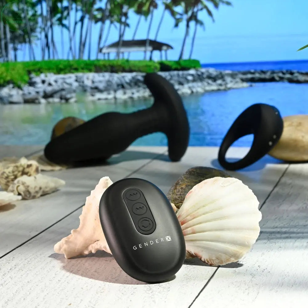 Affordable quality Gender X TEAMWORK -  USB Rechargeable Rimming Butt Plug & Vibrating Cock Ring  from Gender X by Discreet Intimate Essentials with Discreet Delivery 