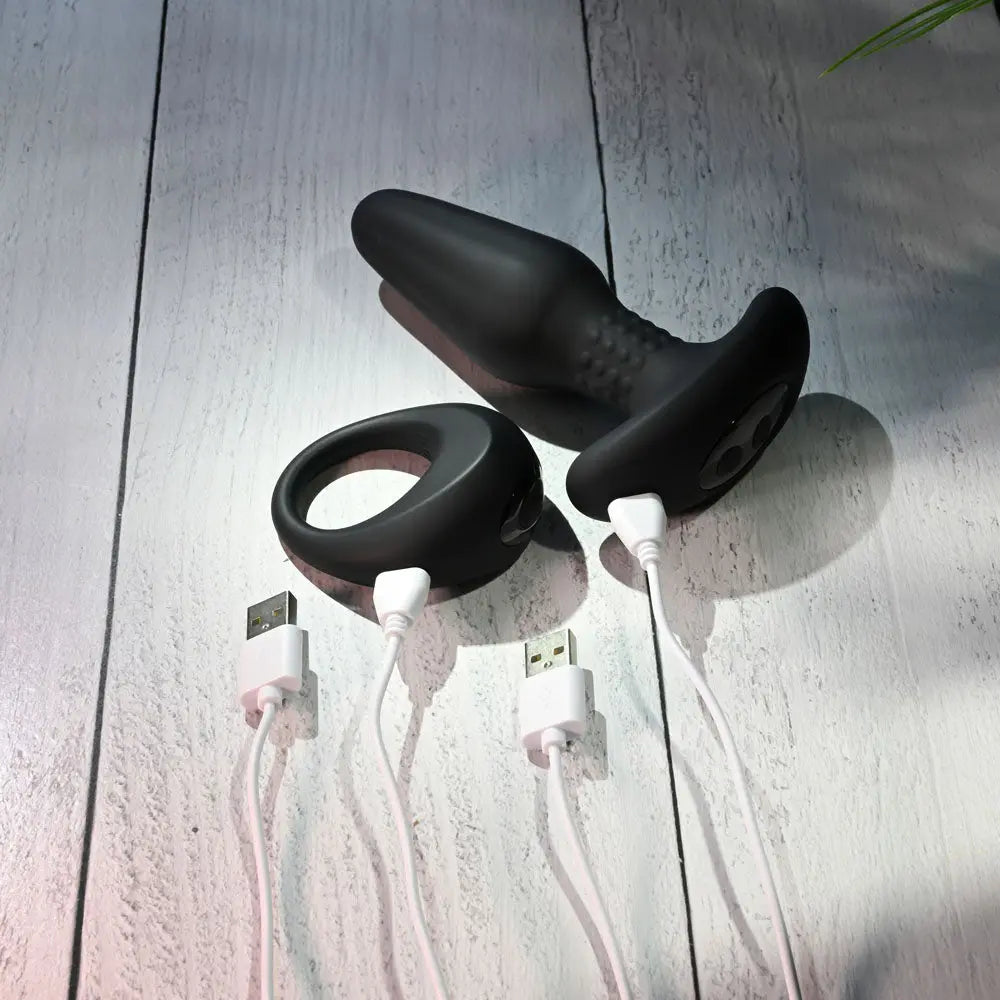 Affordable quality Gender X TEAMWORK -  USB Rechargeable Rimming Butt Plug & Vibrating Cock Ring  from Gender X by Discreet Intimate Essentials with Discreet Delivery 