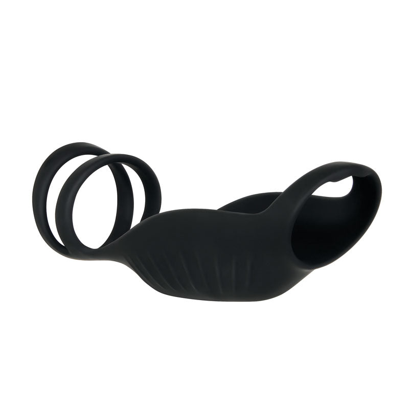 Gender X ROCKETEER - USB Rechargeable Vibrating Penis Sleeve with unique stretchy loops for enhanced pleasure.