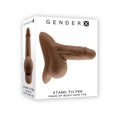 Gender X STAND TO PEE - Dark - Realistic Stand-To-Pee Funnel in packaging, made of body-safe TPE.