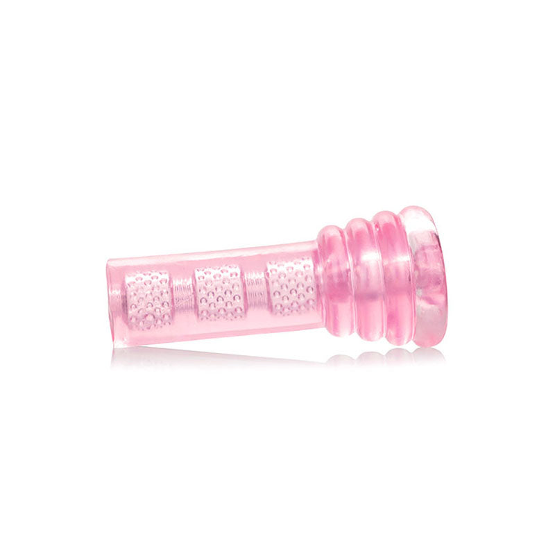Adam & Eve SUPER HEAD HONCHO -  Oral Stroker in pink, a premium male masturbator for intimate essentials.