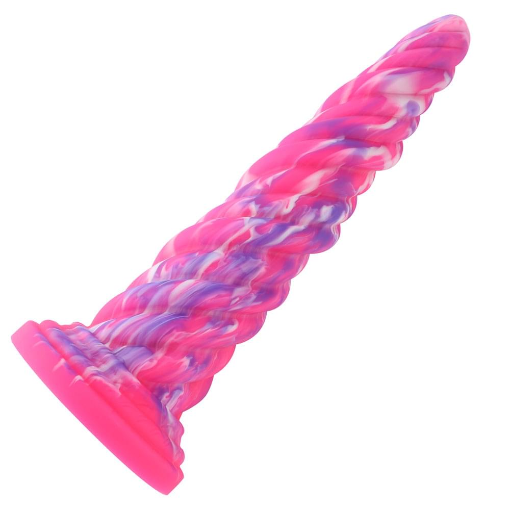 HiSmith Spiral Tapered Fantasy Dildo With Kliclok -  25.5 cm Fantasy Dildo with Kliclok Machine Attachment