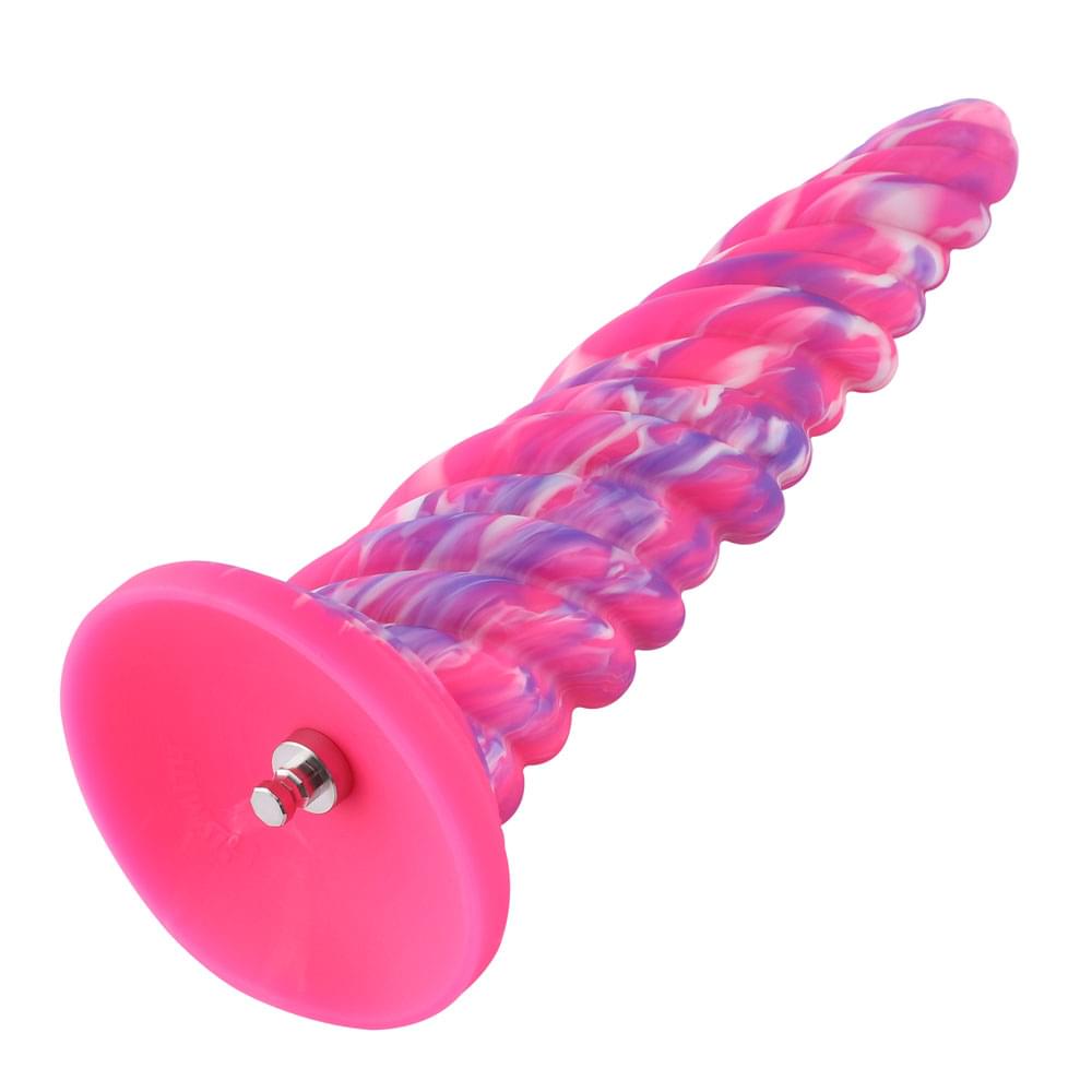 HiSmith Spiral Tapered Fantasy Dildo With Kliclok -  25.5 cm Fantasy Dildo with Kliclok Machine Attachment
