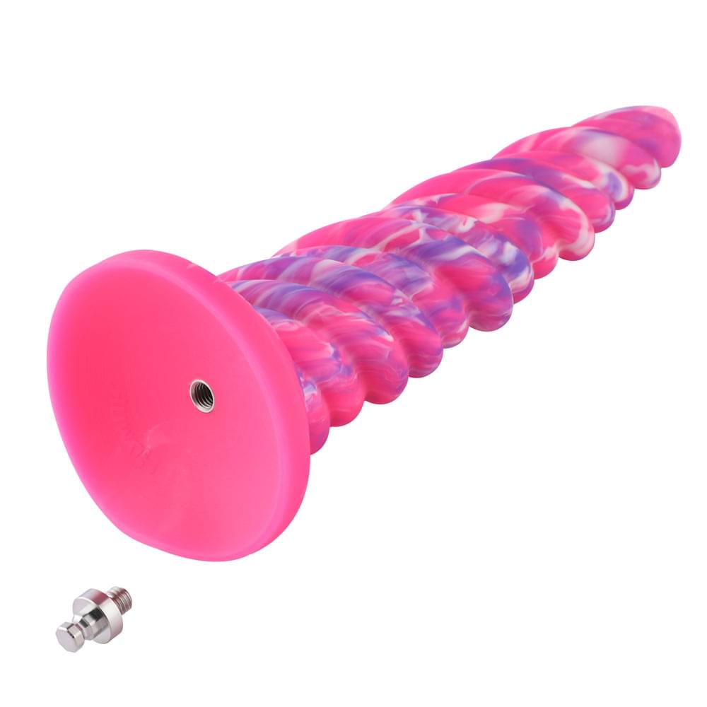 HiSmith Spiral Tapered Fantasy Dildo With Kliclok -  25.5 cm Fantasy Dildo with Kliclok Machine Attachment
