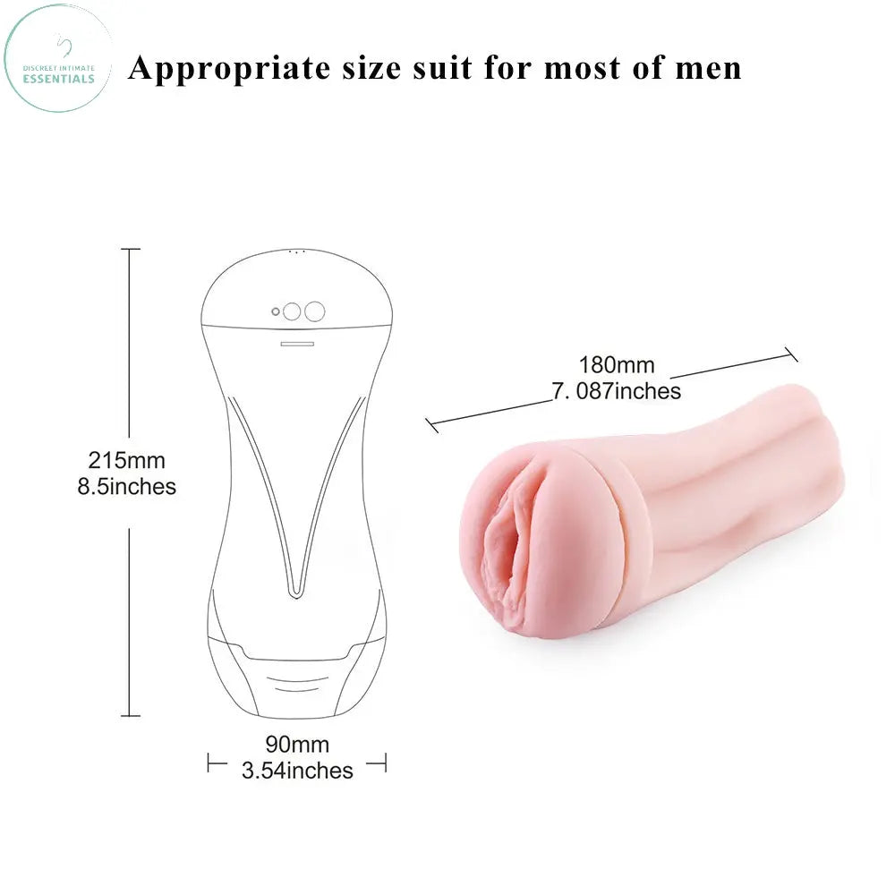 Hismith Vibrating Vagina Stroker Machine Attachment - USB Rechargeable Vibrating Vagina Stroker for Hismith Sex Machines Hismith