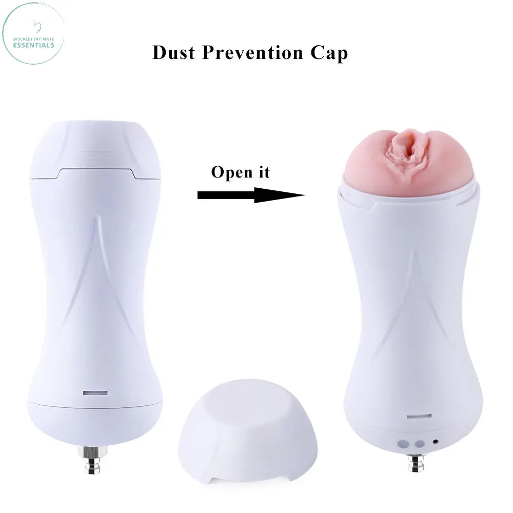 Hismith Vibrating Vagina Stroker Machine Attachment - USB Rechargeable Vibrating Vagina Stroker for Hismith Sex Machines Hismith