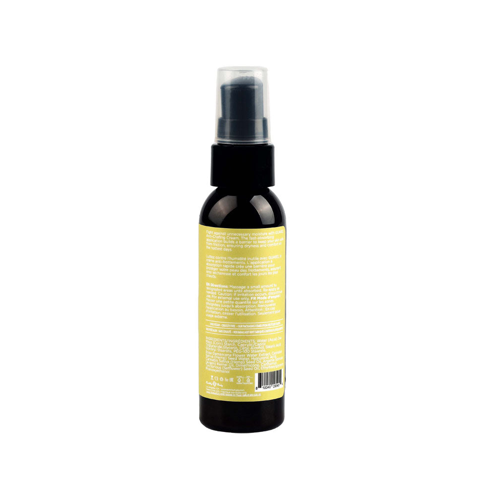 Hemp Seed GUARD Anti-Chafing Cream - Sweat Defence Anti-Chafing Cream - 60 ml in a spray bottle with yellow label.