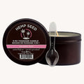 Hemp Seed 3-In-1 Massage Candle - Zen Berry Rose (Blackberry, Yellow Rose & Amber) - 170 g in a sleek container.