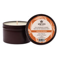 Hemp Seed 3-In-1 Massage Candle - Fresh Squeezed (Bitter Orange, Juicy Peach, Musk) Scented - 170 g in amber tin
