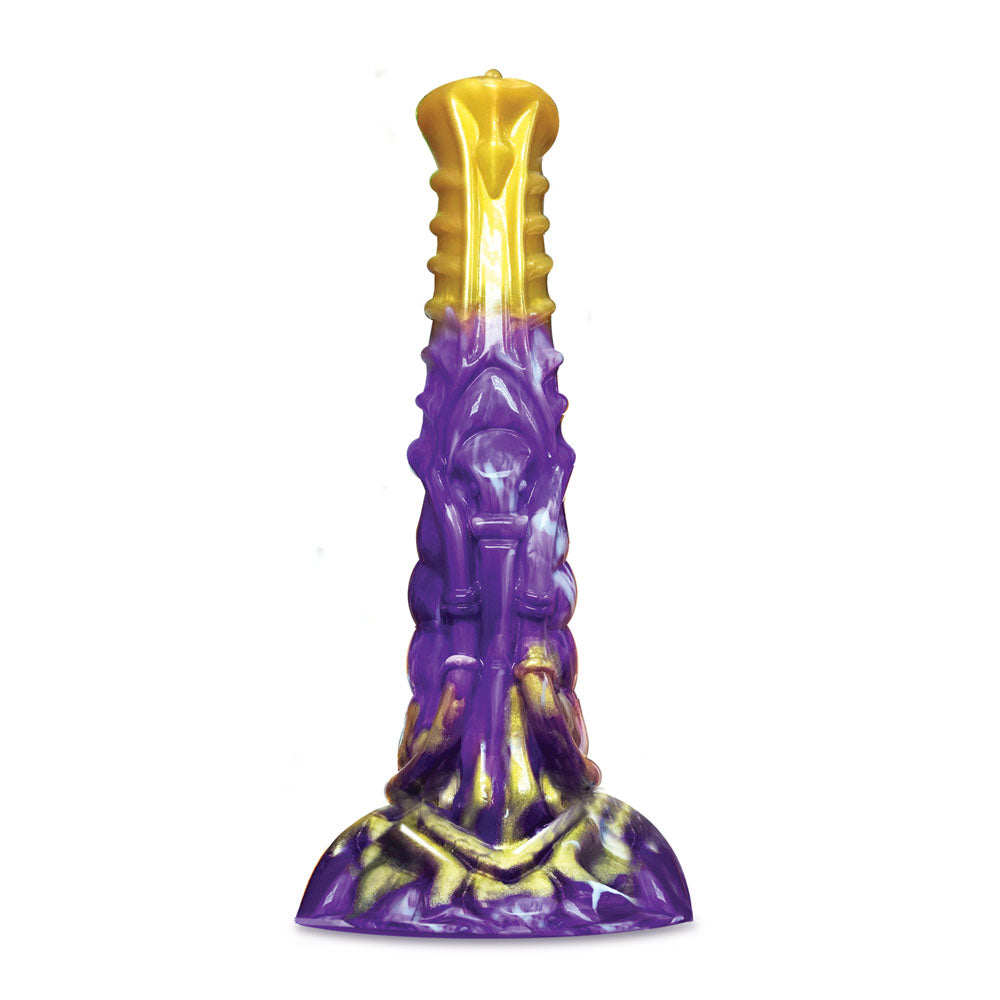 Alien Nation - Obelisk - /Gold 22.2 cm Fantasy Dong in vibrant purple and gold design for intimate essentials.