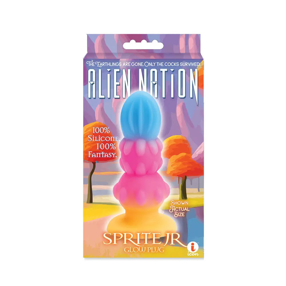 Alien Nation - Sprite Jr. - Glow in Dark  10.8 cm Fantasy Anal Plug Icon Brands Discreet Intimate Essentials.