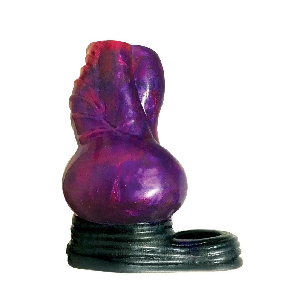 Alien Nation - Borg - /Black 11.5 cm Penis Sheath displayed in vibrant purple and black colors, ideal for intimate essentials.