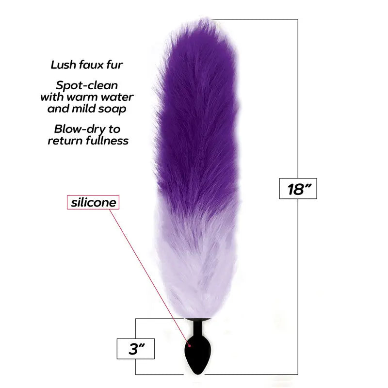 Foxy Fox Tail Silicone Butt Plug -  Gradient - 46 cm Tail Icon Brands Discreet Intimate Essentials.