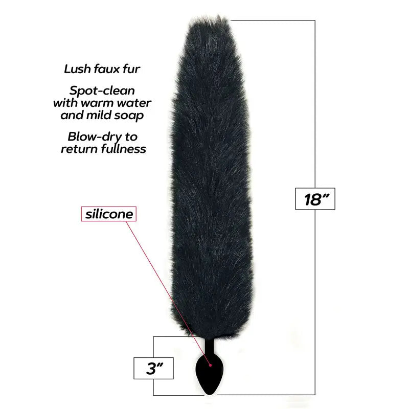 Foxy Fox Tail Silicone Butt Plug -  - 46 cm Tail Icon Brands Discreet Intimate Essentials.