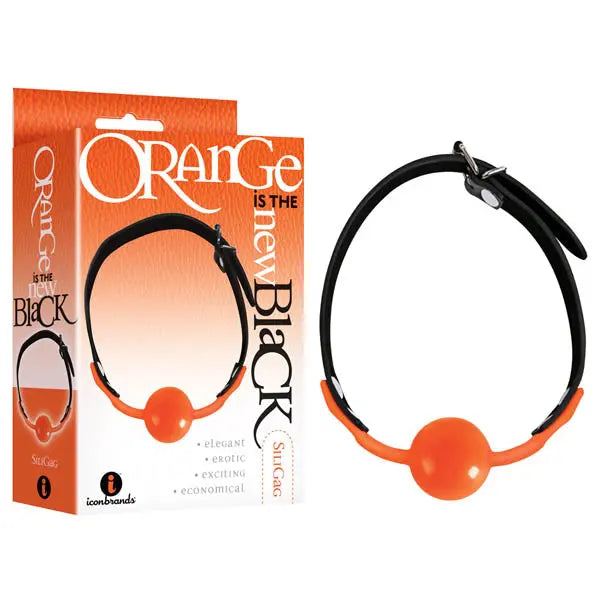 Orange Is The New Black - Siligag - Black/Orange Ball Gag Icon Brands Discreet Intimate Essentials.