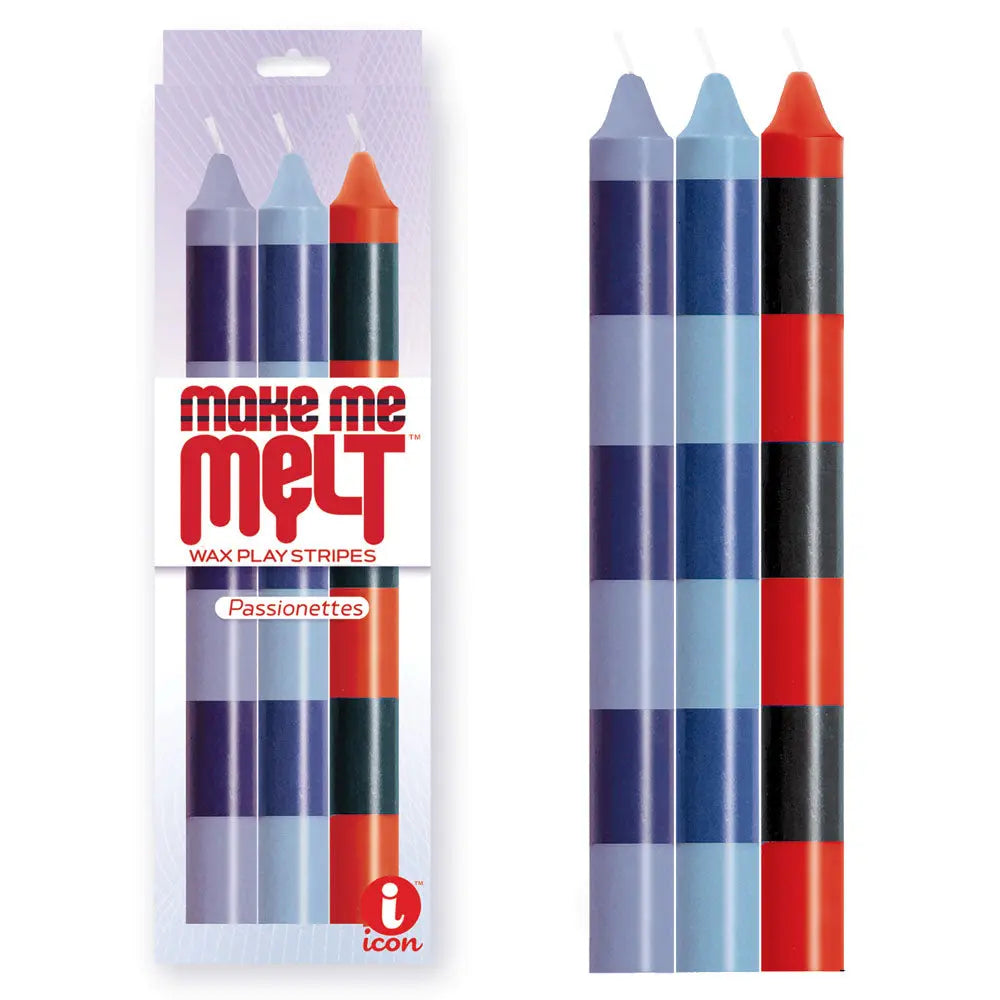 The 9's Make Me Melt Drip Candle 3-Pk, Passionettes - Passion  Drip Candles - 3 Pack Icon Brands Discreet Intimate Essentials.
