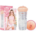 Hey 19! Haley Spades - /Clear Teen Vagina Stroker with packaging and realistic design.