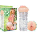 Hey 19! Lucy Tyler - /Clear Teen Vagina Stroker product with packaging and clear design for adult novelty use.