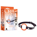 Orange Is The New  - Blow Gag - /Orange Open Mouth Gag product packaging and gag displayed for bondage enthusiasts