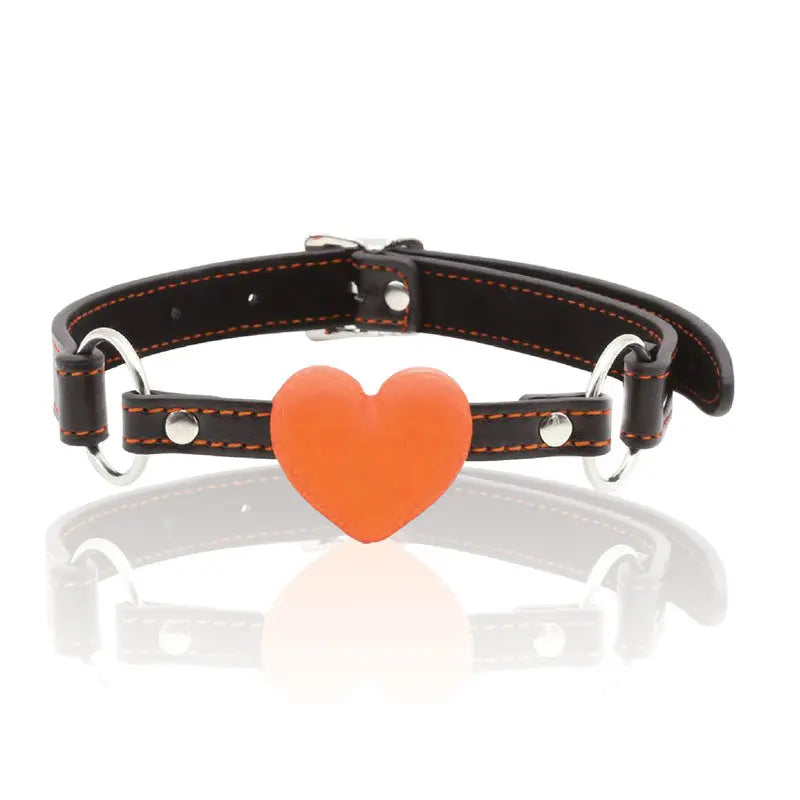 The 9's Orange Is The New , Heart Gag - /Orange Mouth Restraint Icon Brands Discreet Intimate Essentials.