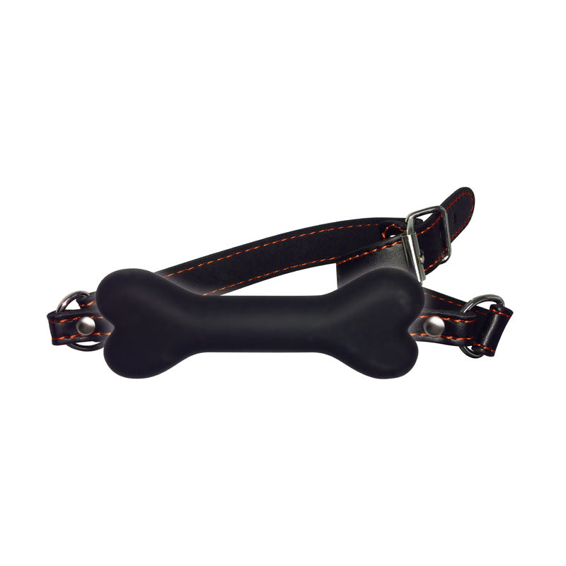 The 9's Orange Is The New , Bone Gag - /Orange Mouth Restraint featuring a silicone bone gag with adjustable straps.
