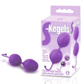 The 9's S-Kegels - Silicone Kegel Balls with internal rotating metal weights in a purple floral design packaging.
