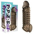 The 9's Toppers Open Ended - Smoke Penis Extension Sleeve for enhancing intimate experiences.