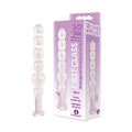 The 9's Glass First Thins, Elliptical -  Glass 17.8 cm Anal Beads with packaging, ideal for intimate essentials for her.