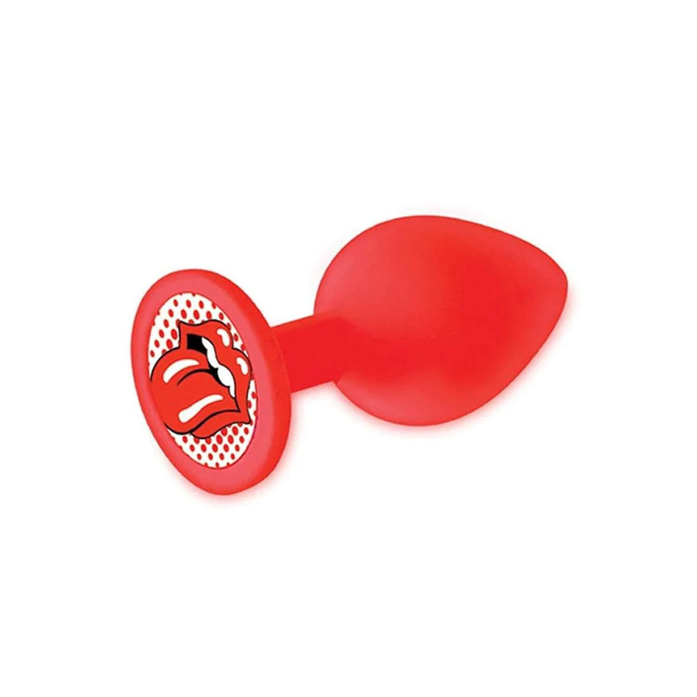 The 9's Booty Talk - Tongue -  Butt Plug, red silicone butt plug with playful design for intimate essentials.