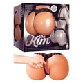 The Kim ass masturbator box showcasing lifesize masturbator with realistic features and ultra-realistic details.