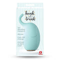 Buzzy Buddy, Hunk With A Trunk - Aqua - Aqua USB Rechargeable Stimulator packaging with features listed.