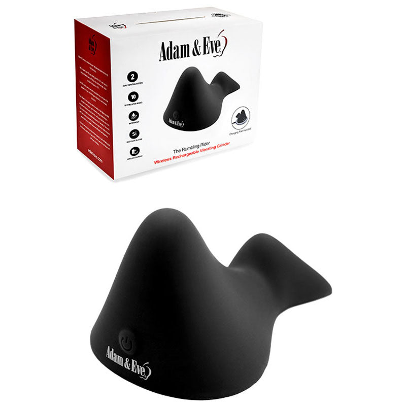 Adam & Eve THE RUMBLING RIDER - Rechargeable Vibrating Grinder Pad for intimate essentials and stimulation.