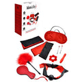 Adam & Eve SENSUAL SCARLET NIGHTS - Black/ Couples Bondage Kit - Set of 10 Pieces including accessories for intimate play.