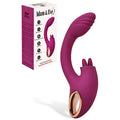 Adam & Eve ROSE GOLD CLIT TICKLER - 22 cm USB Rechargeable Rabbit Vibrator with sleek design and packaging.