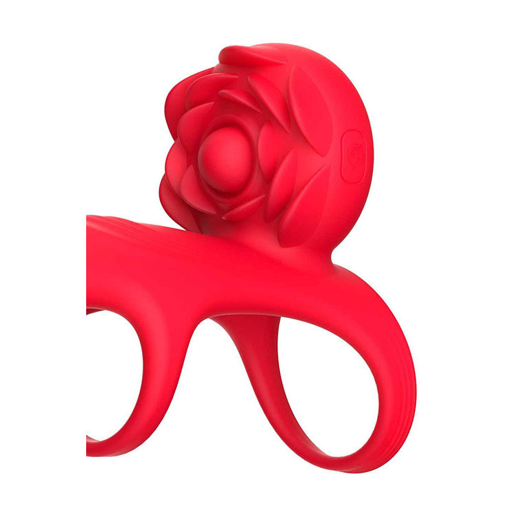 Adam & Eve VIBRATING ROSE COUPLES CAGE -  USB Rechargeable Vibrating Penis Cage with Wireless Remote