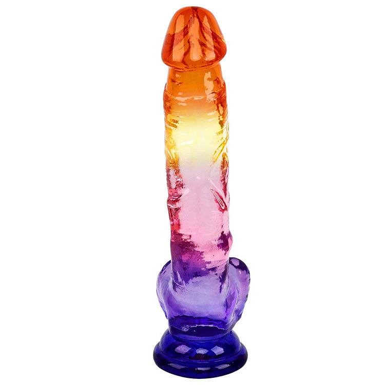 Adam & Eve SUNRISE DREAMS - 24 cm Dong with vibrant ombre colors and realistic textures for intimate essentials.